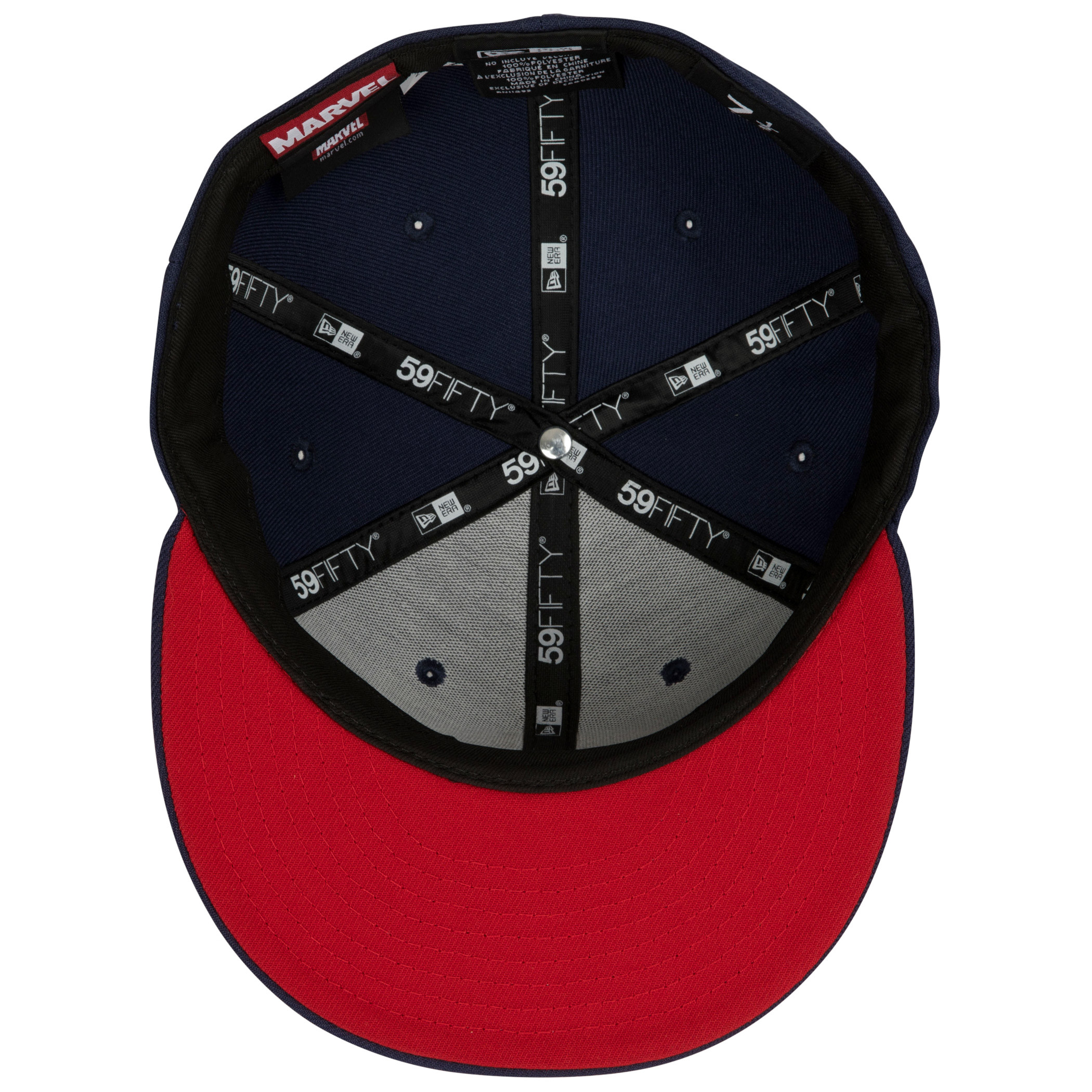 Captain America American Flag Navy Colorway New Era 59Fifty Fitted Hat